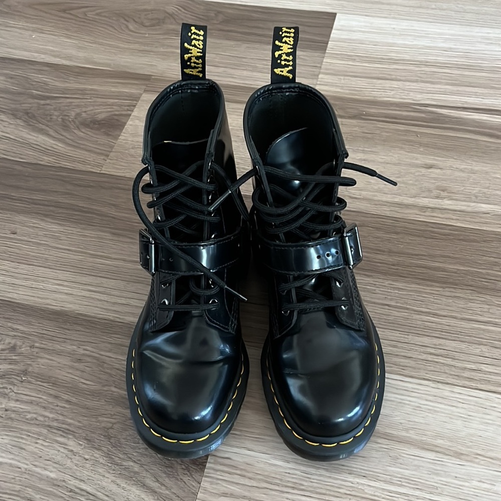 Lace up doc martins with buckles